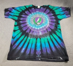 Vintage Grateful Dead 25th Anniversary T-Shirt Sz XL Short Sleeve Tie Dye Hanes - Picture 1 of 13