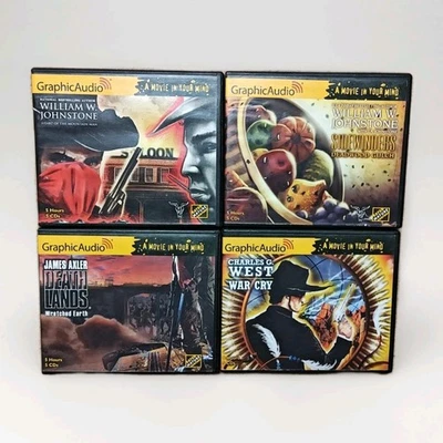 GraphicAudio Movie in Your Mind Lot X4 Western Action Drama Mature Audience CDs - Imagem 1 de 4