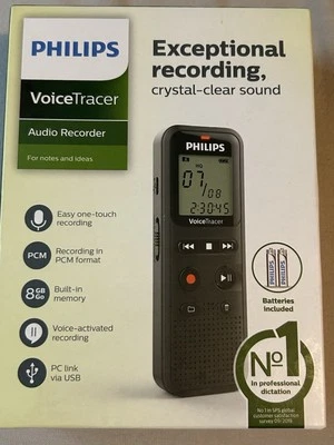 Philips Audio Recorder DVT1160  Voice Tracer With Batteries - Image 1 of 2