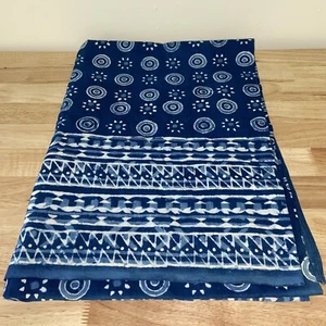 Mughal India Fabric Hand Block Textile Woven 60”X90” Central Cottage Emporium - Picture 1 of 10