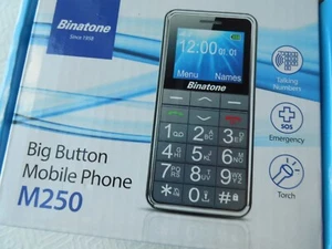 Téléphone portable vintage BINATONE gros bouton - jamais utilisé dans sa boîte d'origine - Photo 1/11