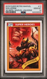 2015 Marvel Fleer Retro - 1990 Impel Wolverine #17- PSA 10 Gem Mint - Picture 1 of 2
