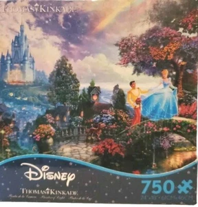 Thomas Kinkade "Disney Dreams" Cinderella Wishes Upon A Dream.  750 Piece Puzzle - Picture 1 of 5