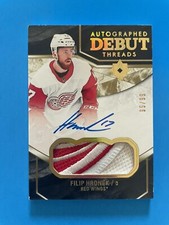 2018 Ultimate Collection Debut Threads /99 Filip Hronek RPA Rookie Patch Auto RC