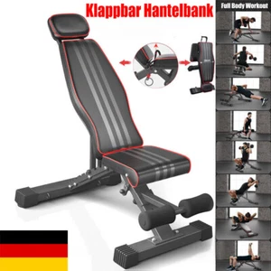Hantelbank Trainingsbank Multifunktion Bank Schrägbank Klappbar Bankdrücken - Bild 1 von 12