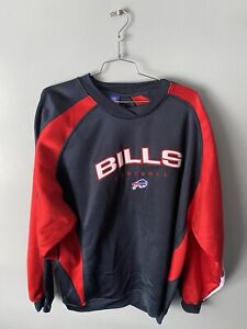 Buffalo Bills Reebok Crewneck Sweatshirt Embroidered Blue Red VTG 2000s Size 3XL