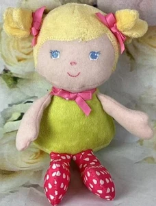 Garanimals Blond Hair Doll Stuffed Plush Hearts Pigtails 2013 Green Dress - Picture 1 of 8