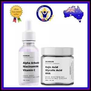 2 Pack - Dark Skin Whitening, Lightening, Bleaching CREAM + SERUM Max Strength - Picture 1 of 3