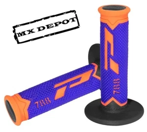 PRO GRIP 788 BLAU / FLUO ORANGE MX GRIFFE KTM SX SXF XC EXC EXCF 125-450 PG788 - Bild 1 von 1