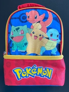 Pokémon Red/Blue/Pikachu Thermos dual-compartment insulated lunch bag - Picture 1 of 12