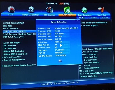 Gigabyte GA-H81M-D2W SCHEDA MADRE, INTEL i3-4160, 8 GB DDR3 RAM, MASCHERINA I/O - Immagine 1 di 4