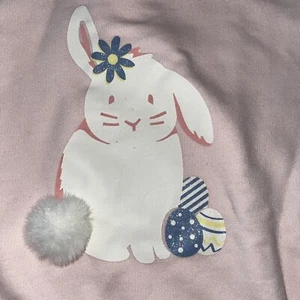 New! Pink Bunny Bodysuit • Bunny Baby w/Faux Fur Tail • Girl size 24 Mo EASTER - Picture 1 of 4