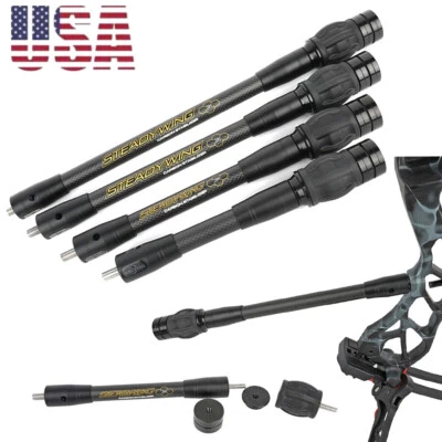 NMCPY Archery Compound Bow Stabilizer Carbon Balance Bar Silencer Dampener Target