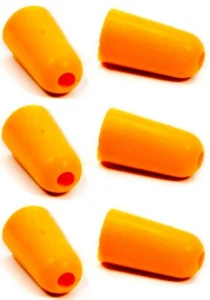 RACECEIVER Orange Replacement Earpieces for Semi Pro Ear Piece Earpiece 3 Pair - Picture 1 of 1