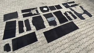 NEU Mercedes W116 S-Klasse Teppichsatz Velours SCHWARZ Interior Carpet Kit BLACK - Picture 1 of 12