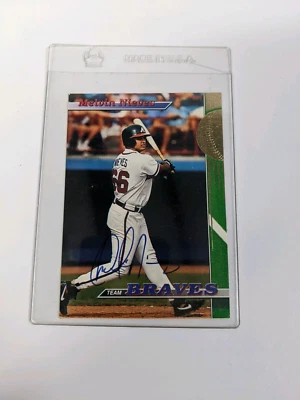 1993 Topps Stadium Club Teams - Atlanta Braves Autographed #28 Melvin Nieves... - Image 1 of 2