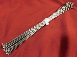 Vintage Swiss DT Champion 32 x 302 x 2.0 mm Stainless Steel Spokes w/ Nipples - Picture 1 of 4