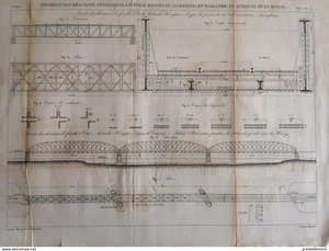 ANNALES PONT et CHAUSSEES (Allemagne) Construction de pont métalliques à poutres - Imagen 1 de 5