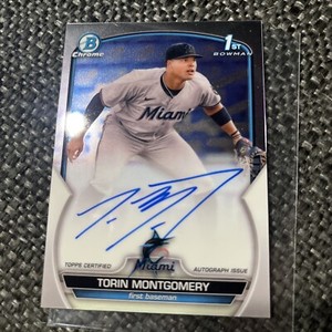 2023 Bowman Chrome 1st Bowman Torin Montgomery Base Auto Marlins 