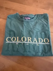 Vintage XXL Colorado State CSU Rams grün Langarm T-Shirt 100% Baumwolle - Bild 1 von 9