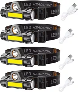LED Rechargeable headlamp Flashlight for Running Camping Hiking Cycling Fishing - Picture 1 of 6