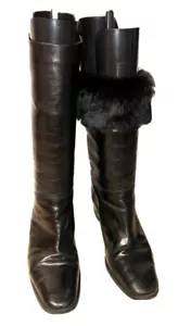 Italy Stiefel Nappaleder Leder mit Echtfell ,warm gefüttert, Pelz Gr.39-39,5 - Bild 1 von 6