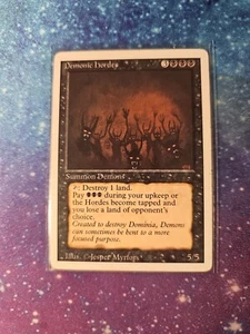 1x Each Demonic Hordes Revised HEAVILY PLD Black Rare Reserved List MAGIC CARD  - Picture 1 of 4