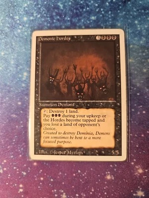 1x Each Demonic Hordes Revised HEAVILY PLD Black Rare Reserved List MAGIC CARD  - Image 1 of 4