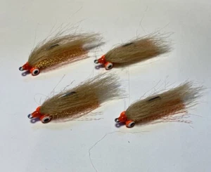 4 Christmas Island Special Bonefish/Permit Flies Orange, Size 4 - Picture 1 of 1