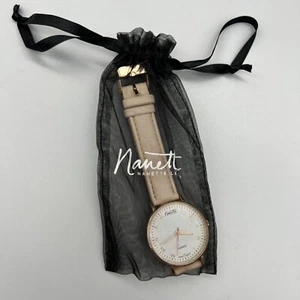 NEW! Nanette Lepore Vegan Leather Rose Gold Tone Watch Limited Edition - Picture 1 of 6