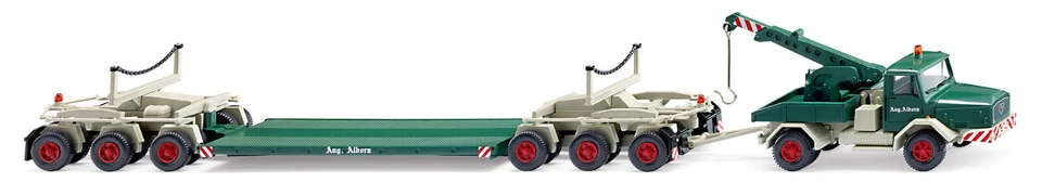 Wiking 049303 Tiefladehängerzug Faun "August Alborn" HO 1:87  NEU - Bild 1 von 1