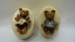 ARTIST SYLVIA BENNETT 1985 TEDDY BEAR COVER TRINKET (2) TWO BOXES BY RAVEN - Picture 1 of 10