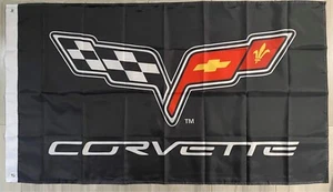 CHEVROLET CORVETTE USA C8 ZR1 Z06 3x5FT. FLAG BANNER DRAPEAU MAN CAVE GARAGE - Imagen 1 de 1