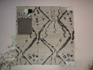 Kravet, Glob Trot, Contemporary Novelty, Remnant, 25" W X 24.50" L, Color Nero - Picture 1 of 2