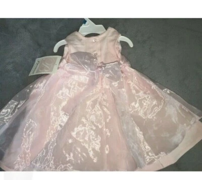 Brand New~24 Mos~Bonnie Baby~Pink~ Flower Girl~Party~Dress~ 2 Pc~Organza & Rayon - Image 1 of 4