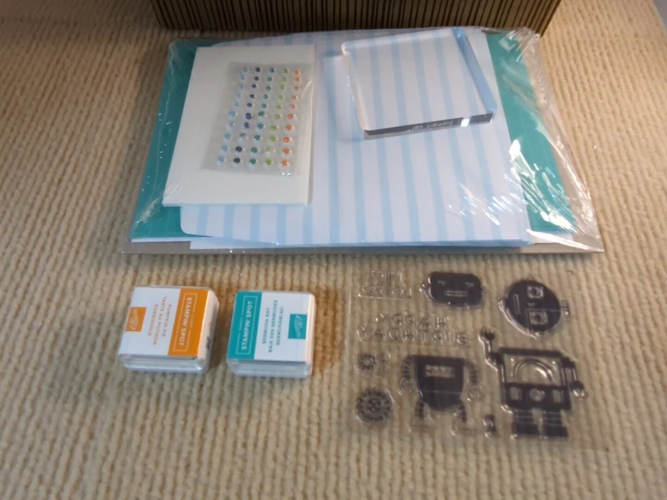 Stampin’ Up! Kids' Card Making Kit - Robot Buddies - New In Box - Makes 9+ Cards - Image 1 of 4