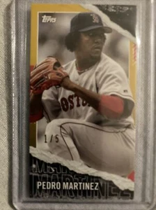 2020 Topps RIP Baseball Pedro Martinez Yellow Mini #1/5 Red Sox Exclusive HOF - Bild 1 von 3