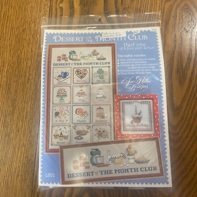 Sue Hillis Designs Cross Stitch PATTERNS Only Dessert of the Month Club - Image 1 of 3