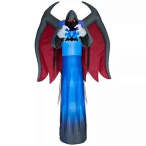 NUEVO Ángel Oscuro ENORME 10 pies de altura soplado por aire para celebrar Halloween inflable con luces - Imagen 1 de 3