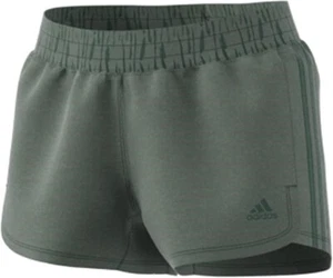 Adidas Women's Pacer 3_stripe Woven Training Shorts Green Oxide HM8699 - Picture 1 of 2