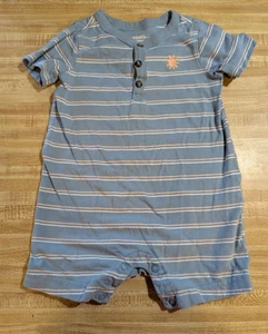 Mameluco Carter's Bebé Niño Talla 18 Meses 100% Algodón Azul Rayas - Imagen 1 de 1