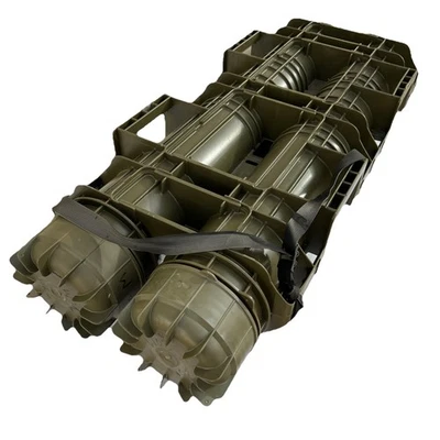 Dark Green 120 mm Double Artillery Mortar Ammunition Container Tube Empty - Image 1 of 4