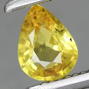 0.27ct t.w 4.8x3.7mm Pear Natural Yellow Sapphire Songea, Tanzania✨ - Picture 1 of 4