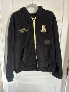 Teddy fresh men’s zip hoodie black fleece size M - Picture 1 of 8