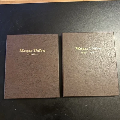 Morgan Silver Dollar Set 1878-1921 Dansco Albums. 62 Coins Mint State AU VF VG G - Image 1 of 4