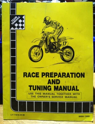 1984 YZ SERIES IT SERIES 125 250 490 RACE PREP AND TUNING MANUAL - Image 1 of 3