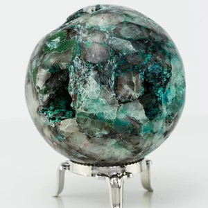 Crisocola en Cuarzo Esfera Bola Malaquita Shattuckita Azurita 65mm 340g H0712 - Imagen 1 de 13