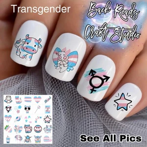 Transgender Waterslide Fingernagel Aufkleber Anleitung 50er Set Bonus - Bild 1 von 7