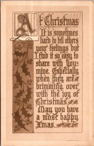 AT CHRISTMAS c1916 Postcard - Picture 1 of 2