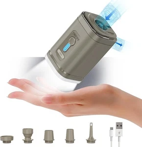 Tiny Electric Air Pump Rechargeable 1200mAh Battery Camping Light Portable - Picture 1 of 3